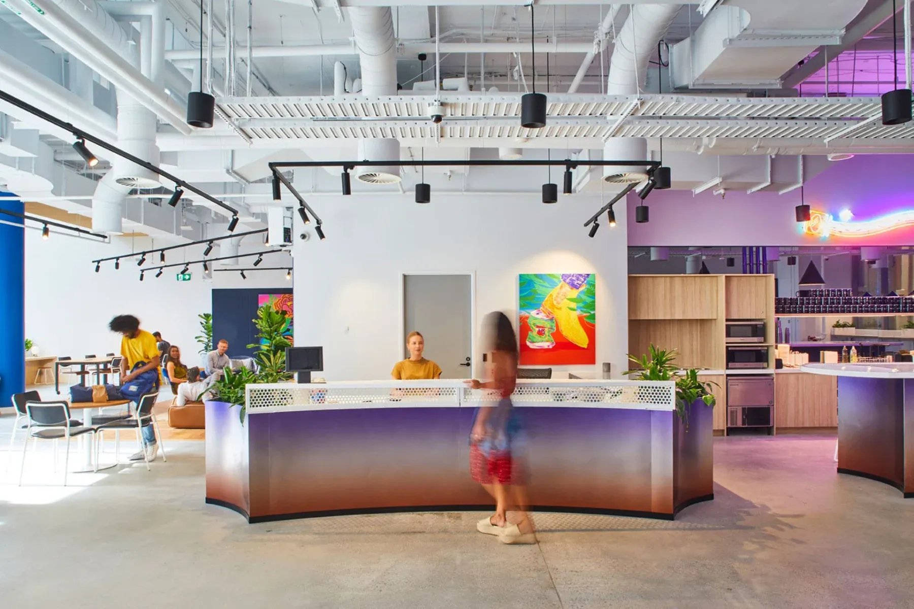 The reception and common area of the Sydney office