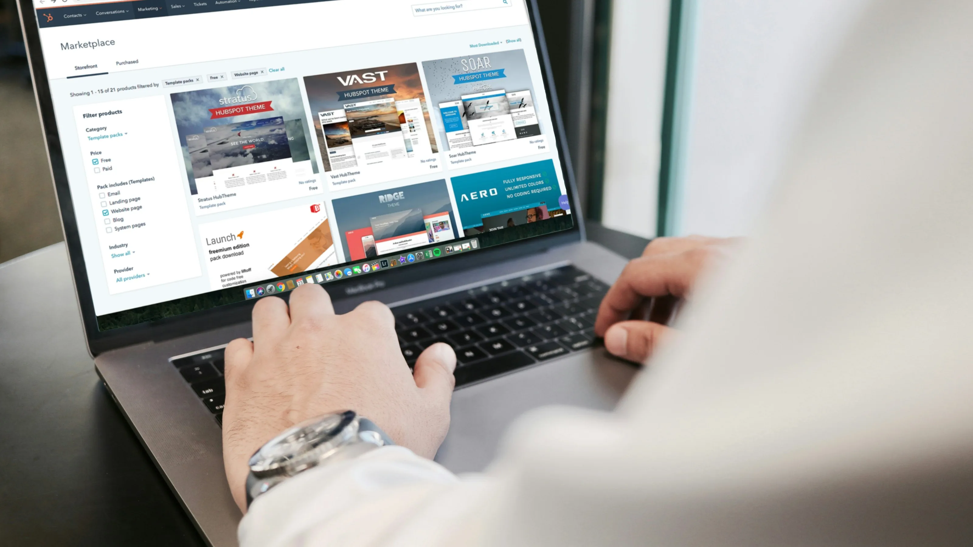 A laptop open on a web browser